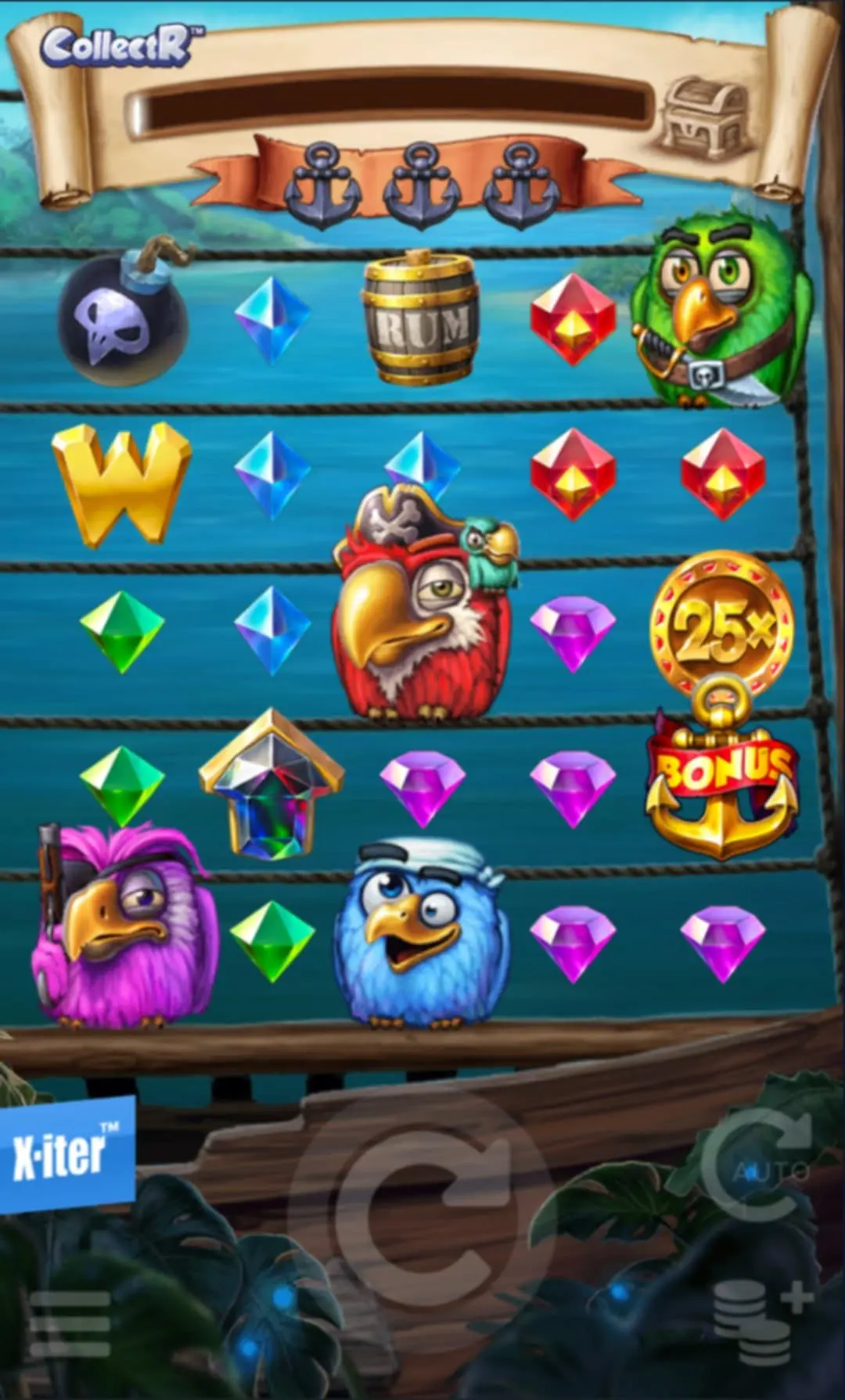 Pirots mobiles Slot-Spiel