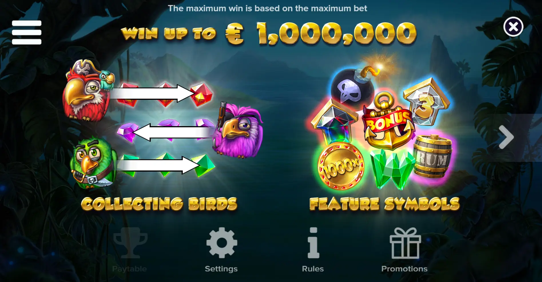 Pirots Slot Benutzeroberfläche ELK Studios